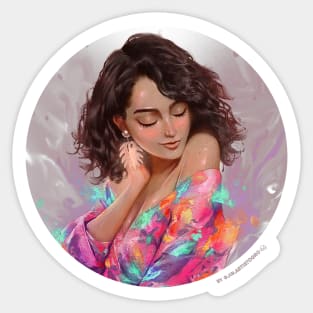 Painterly character Sticker